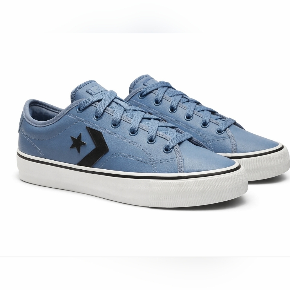 Converse Star Chevron Blue Low Top Sneakers Lace Up Casual Shoes Unisex
